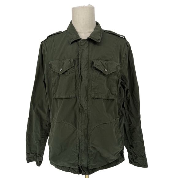 Banana Republic Olive Green Utility Cargo Jacket Men's XL Casual Safari - Picture 1 of 9